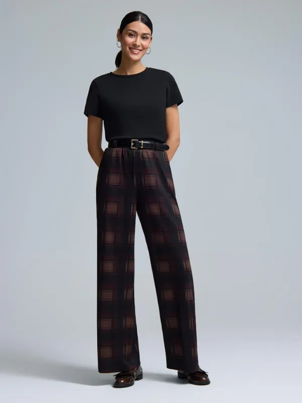 Wide-Leg Plaid Pants sold by Suzy Shier