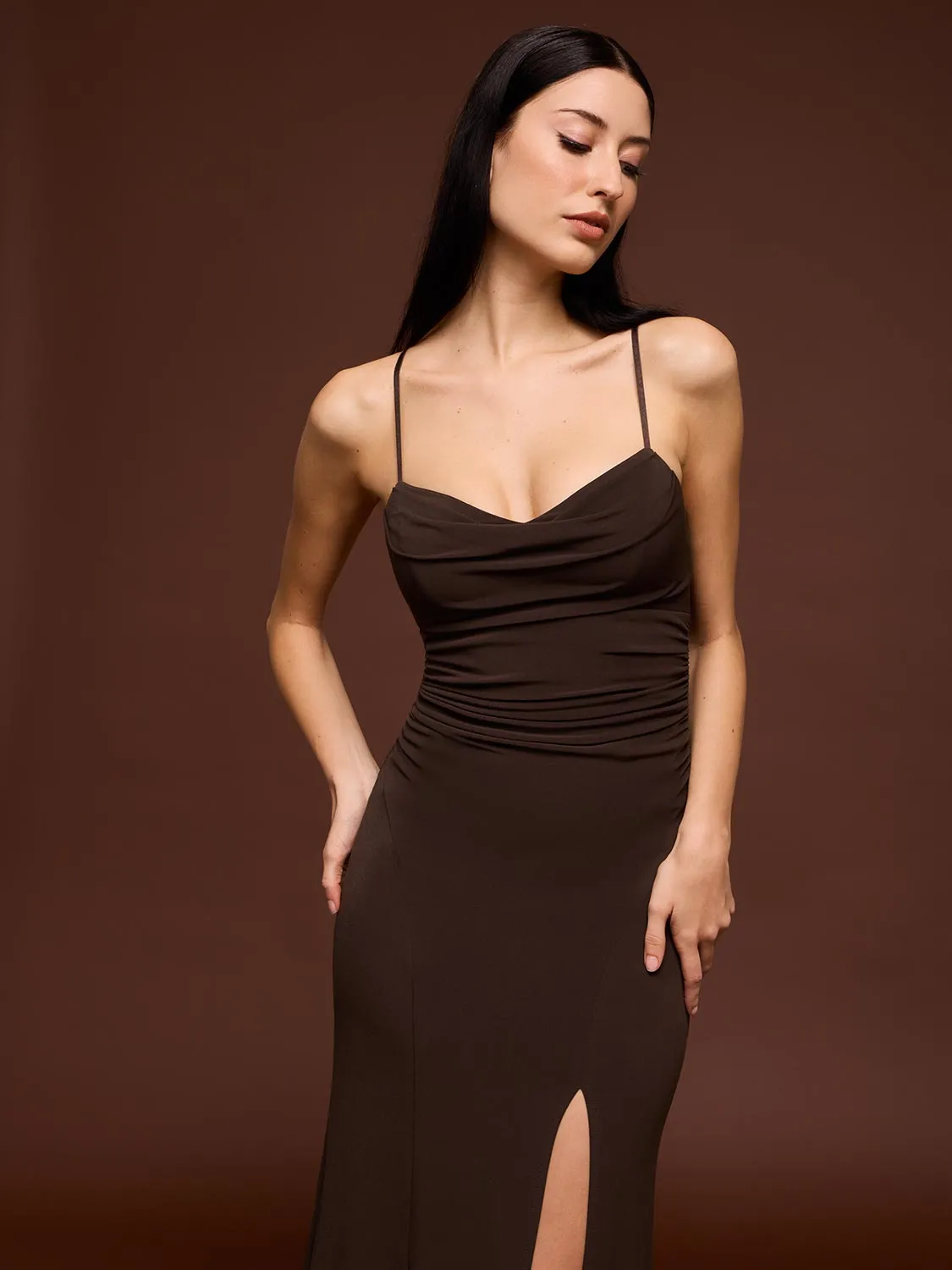 Cowl Neck Gown sold by Suzy Shier product image thumbnail 2