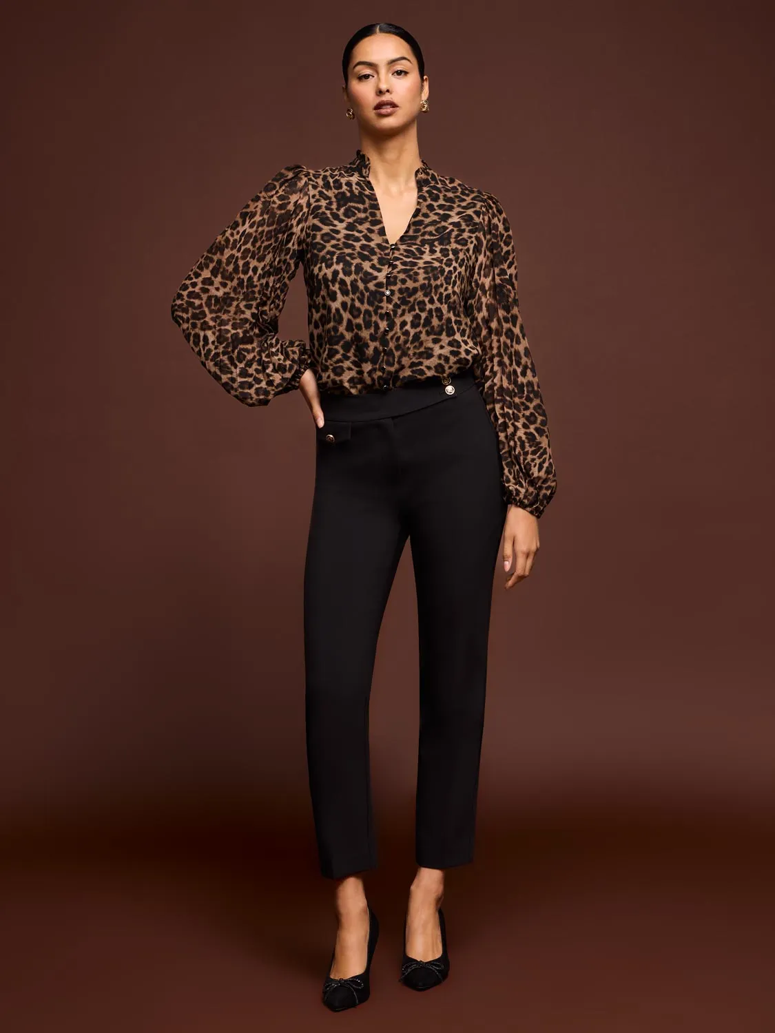 Leopard Print Blouse sold by Suzy Shier product image thumbnail 5