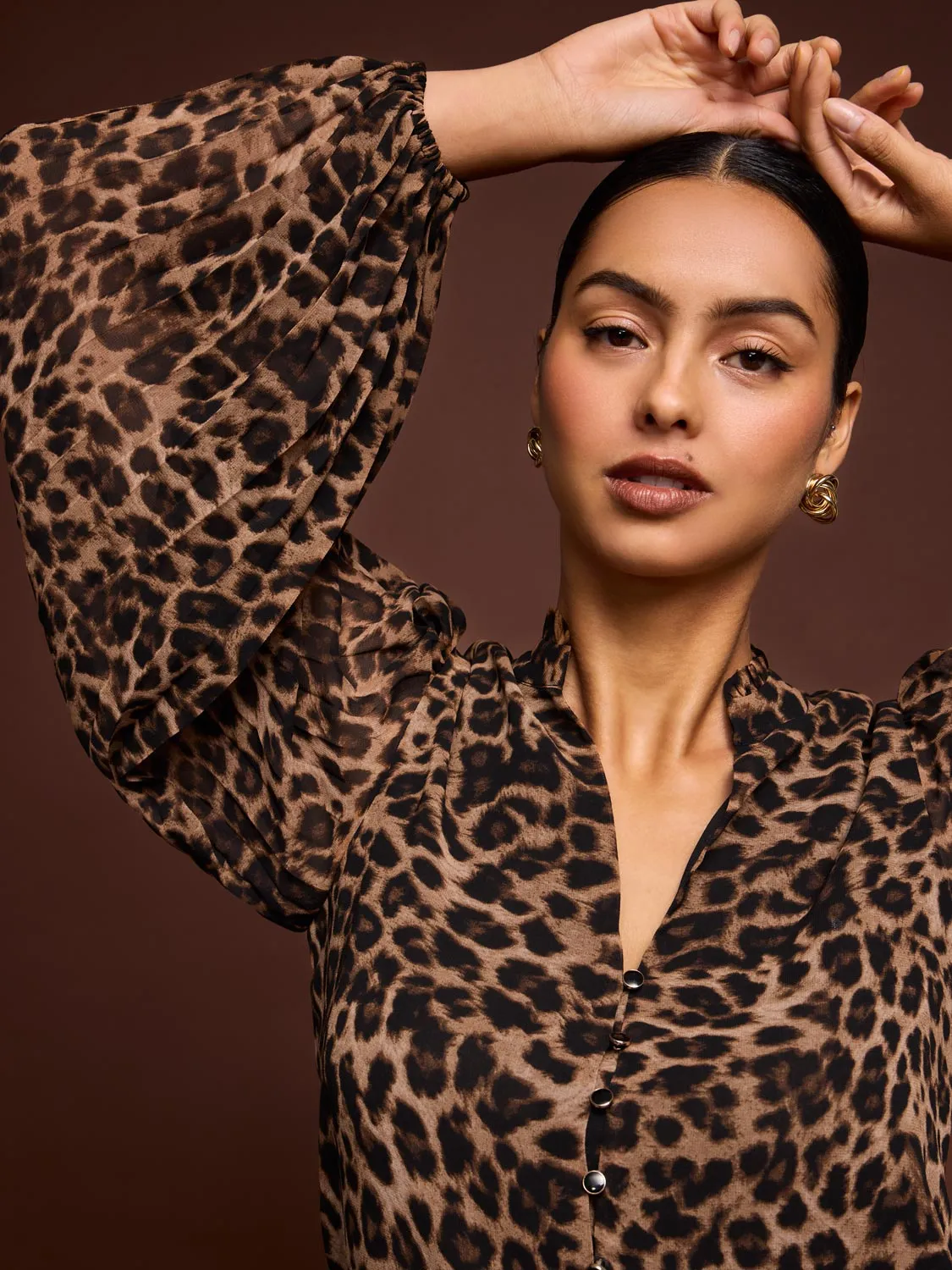 Leopard Print Blouse sold by Suzy Shier product image thumbnail 2