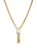 Pearl Lariat Snake Chain Necklace sold by Suzy Shier