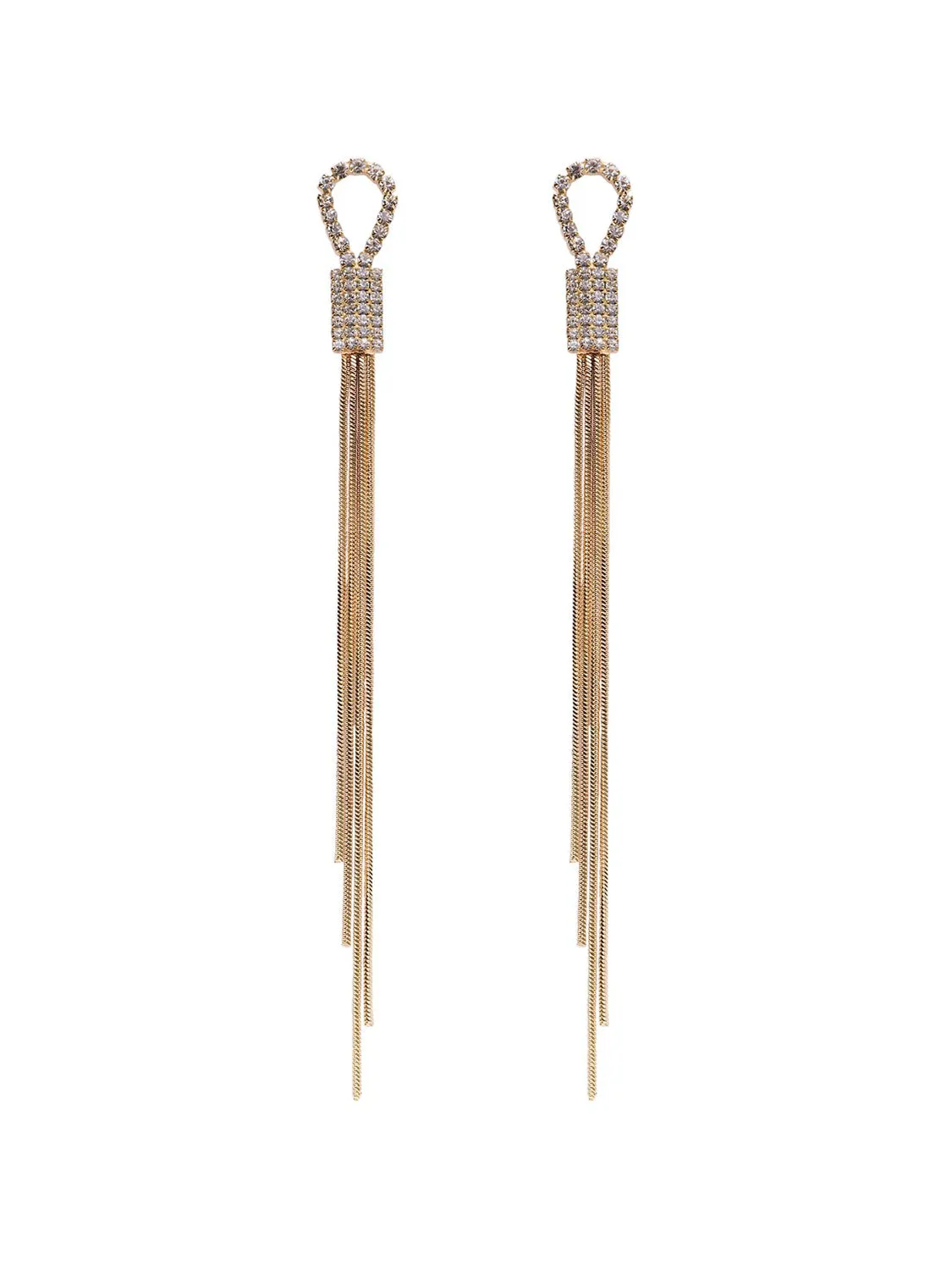 Pavé Loop Linear Earrings sold by Suzy Shier