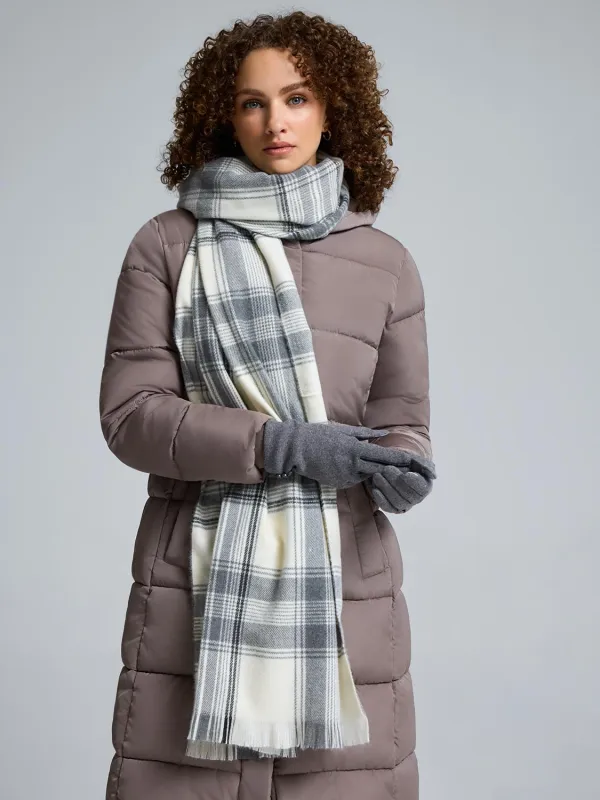 Soft Brushed Plaid Scarf sold by Suzy Shier
