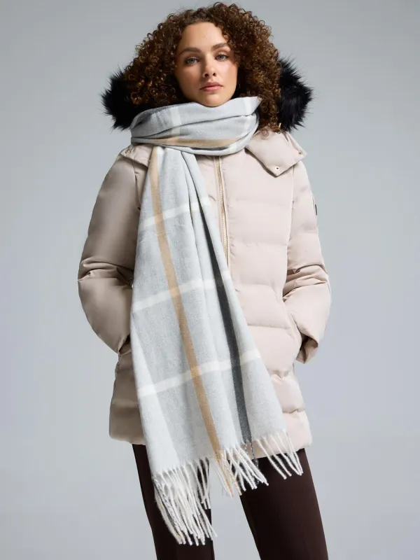 Soft Brushed Grid Scarf sold by Suzy Shier