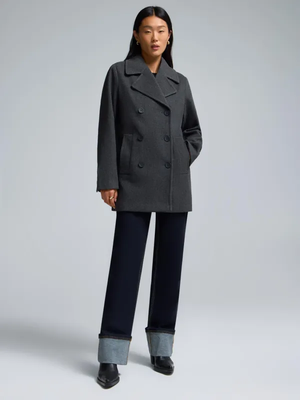 Faux Wool Peacoat sold by Suzy Shier