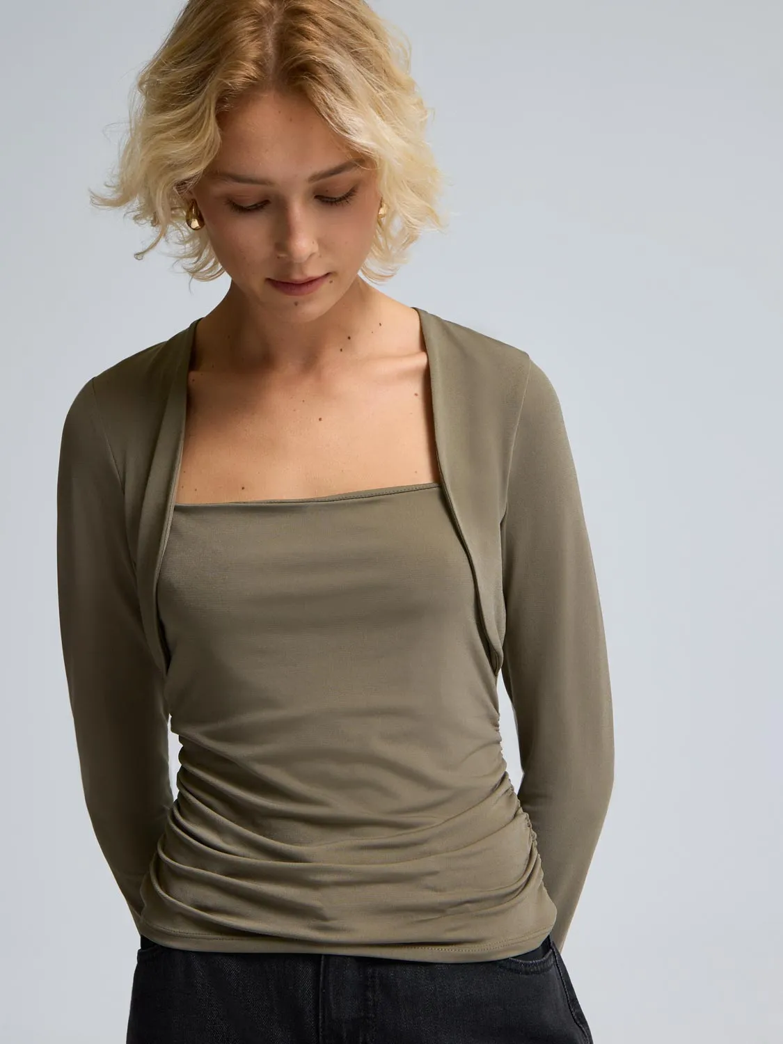Square Neck Bolero Top sold by Suzy Shier product image thumbnail 4