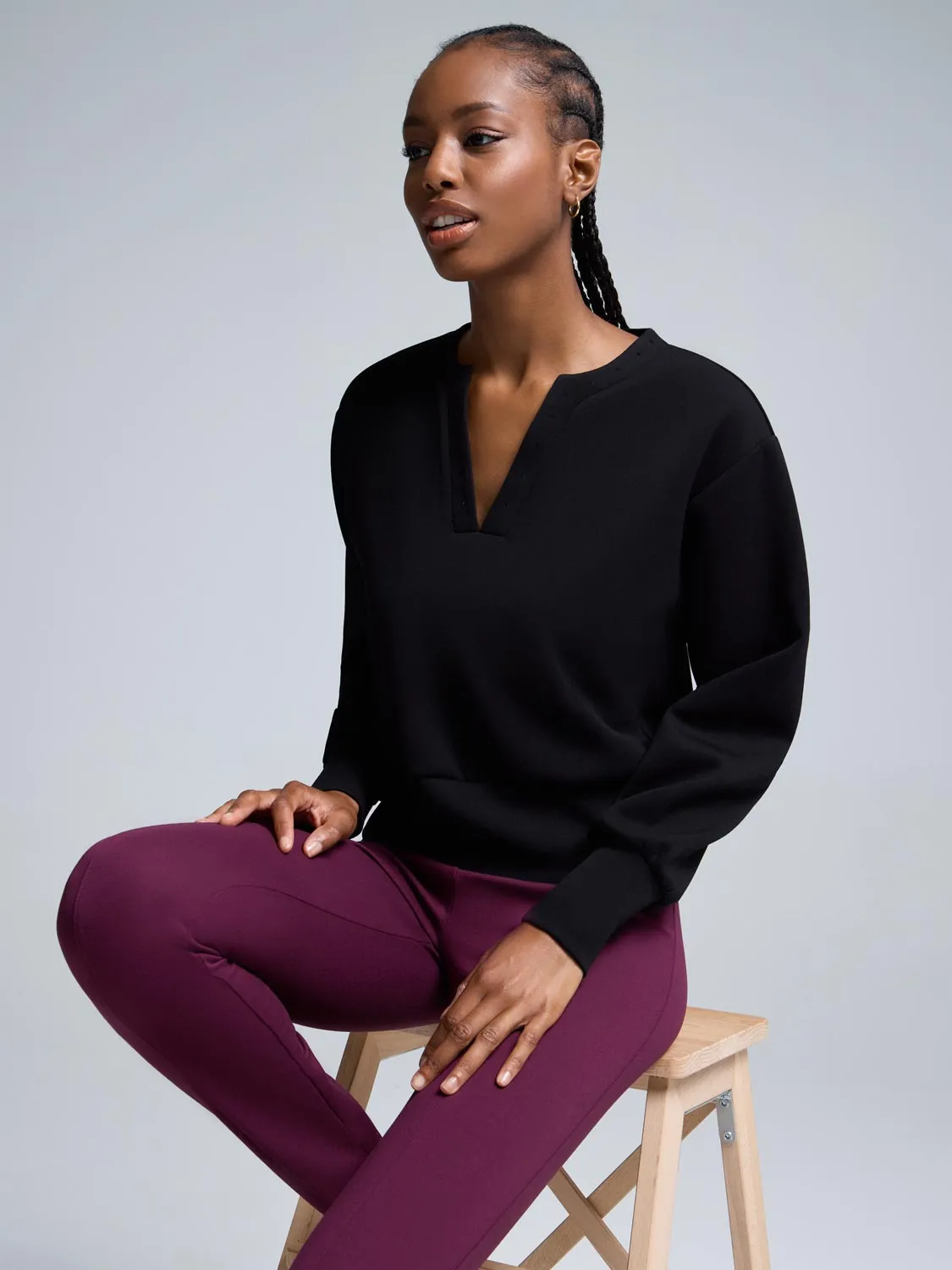 Embellished Cloud Fleece Cropped Sweatshirt sold by Suzy Shier