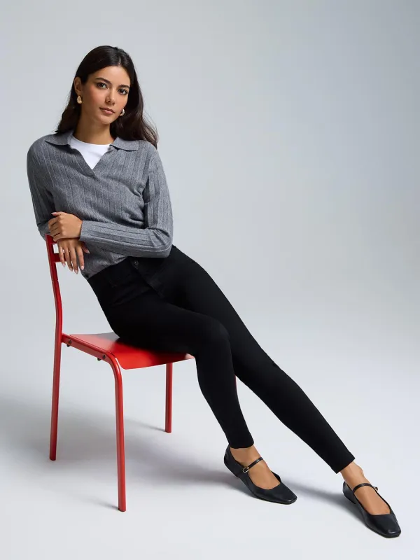 Cotton-Blend Skinny Leg Jeans sold by Suzy Shier