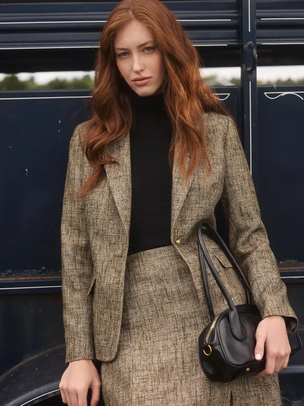 1-Button Tweed Blazer sold by Suzy Shier