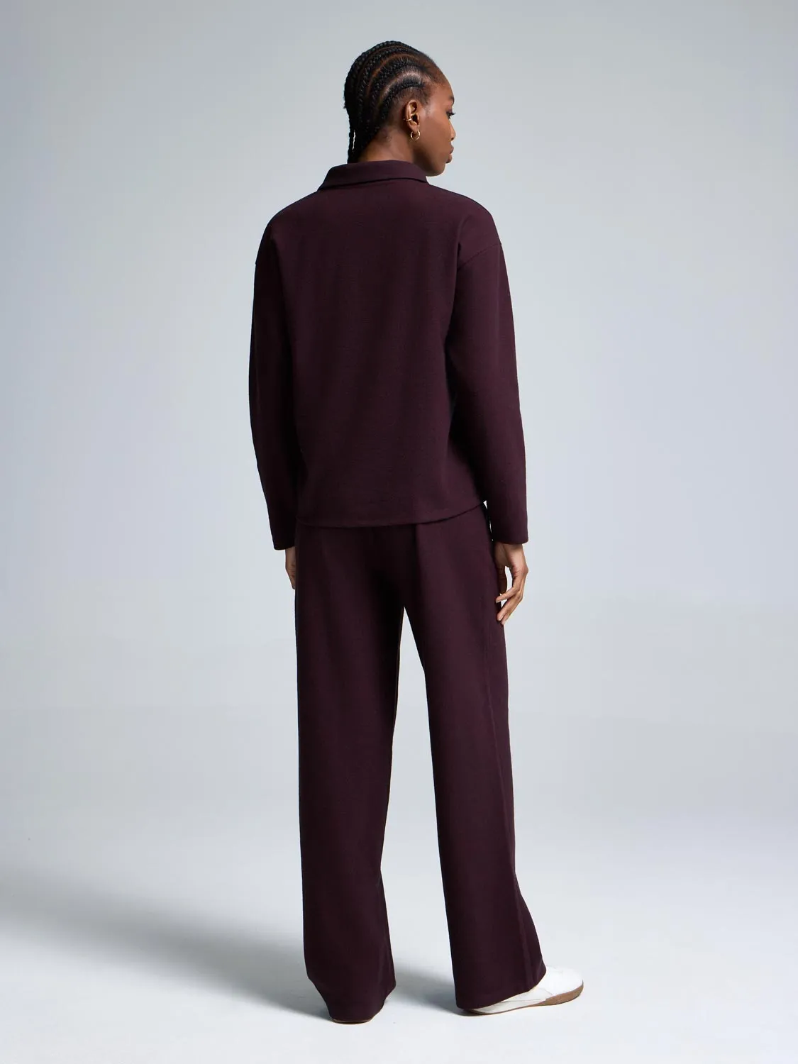 Johnny Collar Ribbed Cotton-Blend Top sold by Suzy Shier product image thumbnail 4