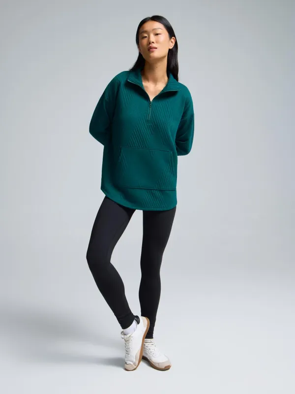 Half-Zip Quilted Sweatshirt sold by Suzy Shier