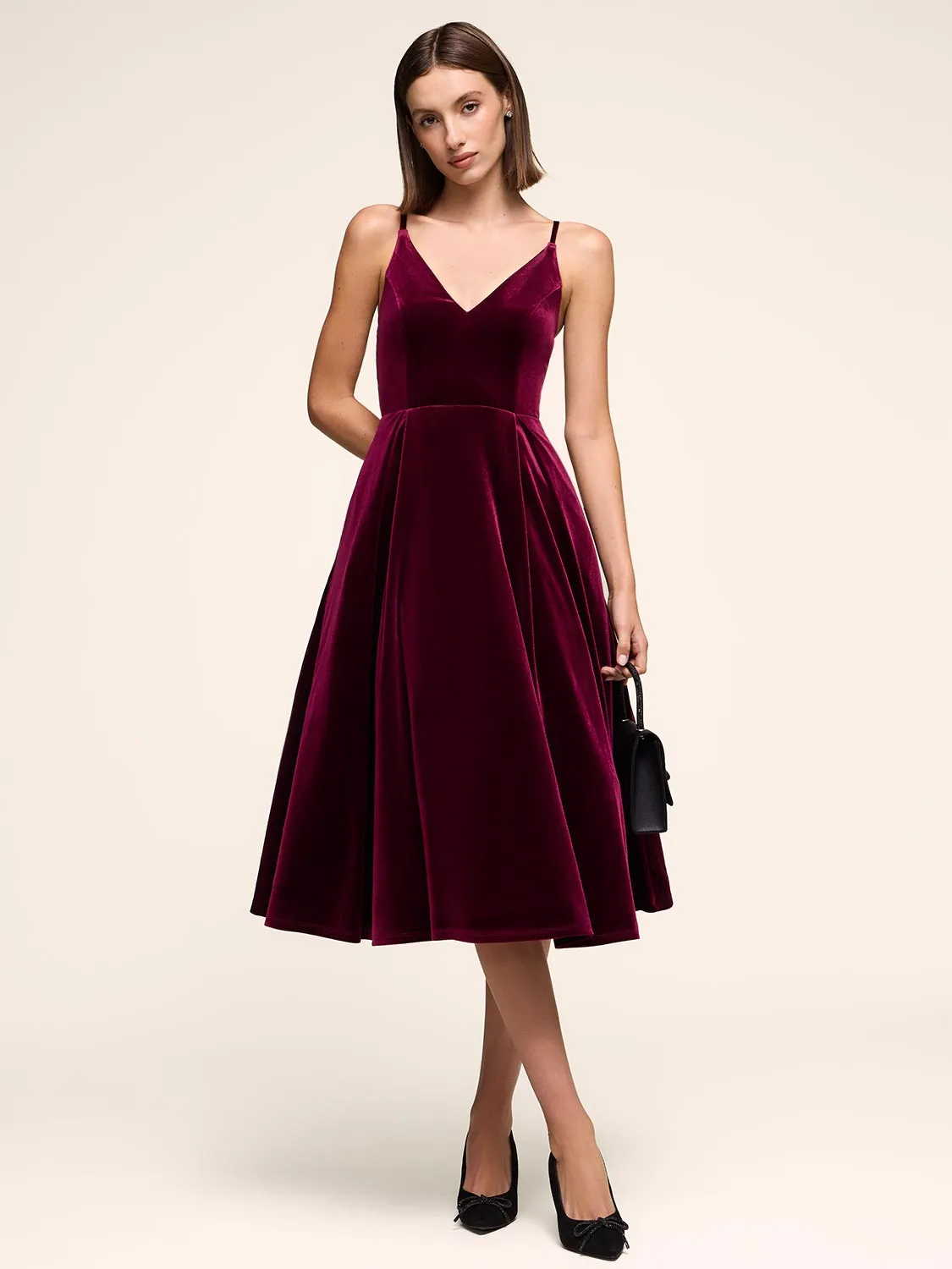 Velvet Fit & Flare Dress sold by Suzy Shier