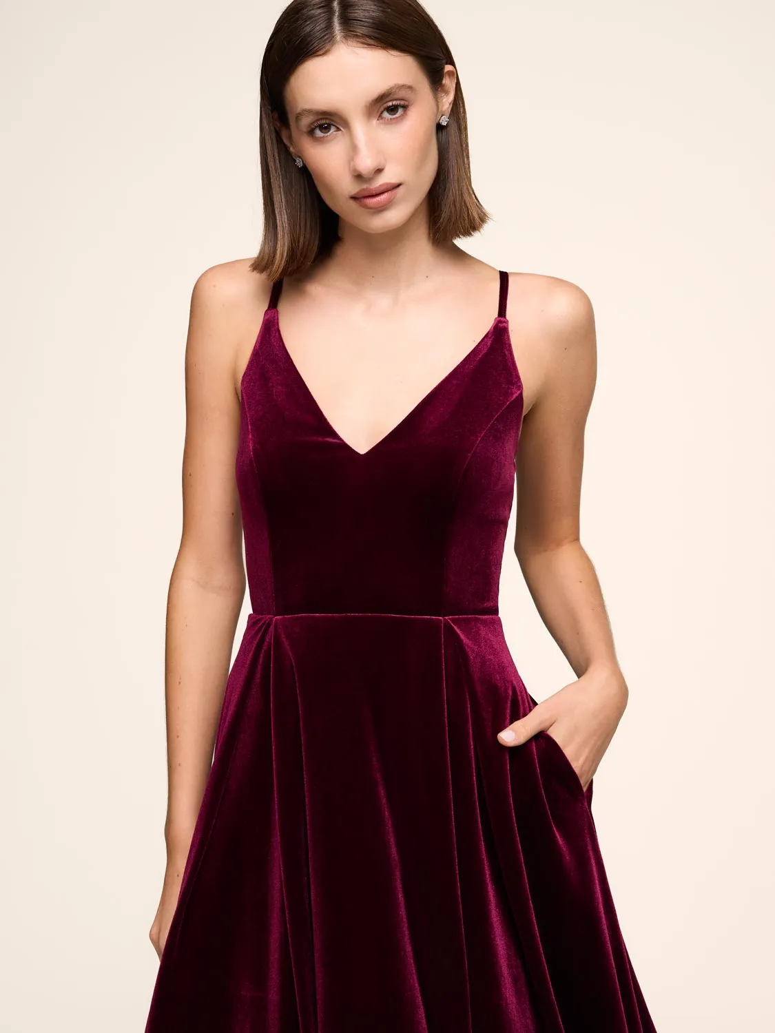 Velvet Fit & Flare Dress sold by Suzy Shier product image thumbnail 2