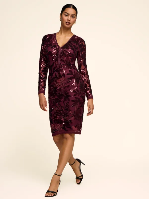 Floral Sequin Midi Dress sold by Suzy Shier