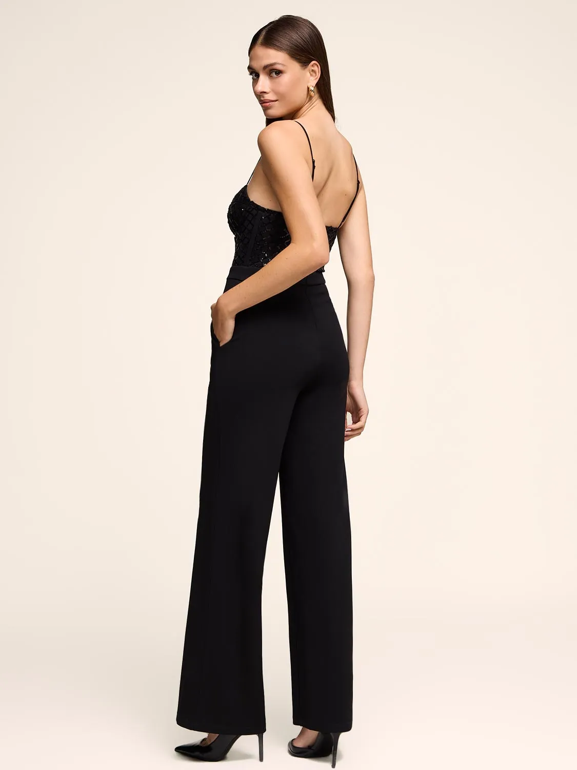 Sequin Bustier Wide-Leg Jumpsuit sold by Suzy Shier product image thumbnail 3