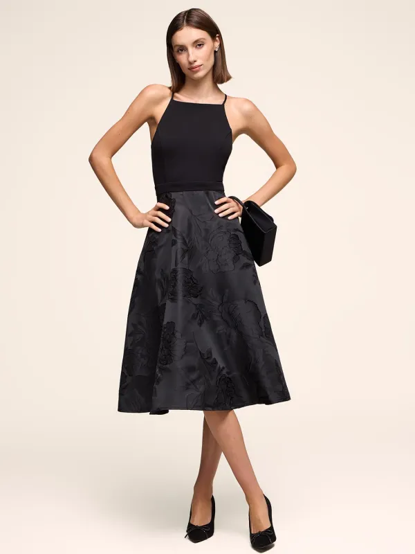 Fit & Flare Jacquard Floral Dress sold by Suzy Shier