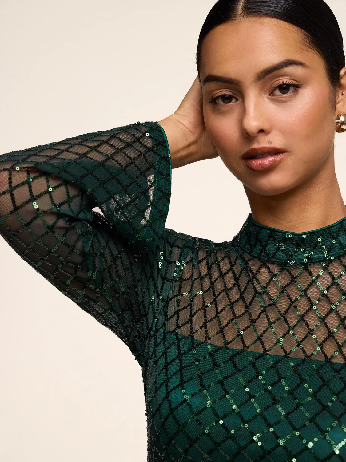 Patterned Sequin Mini Dress sold by Suzy Shier product image thumbnail 4