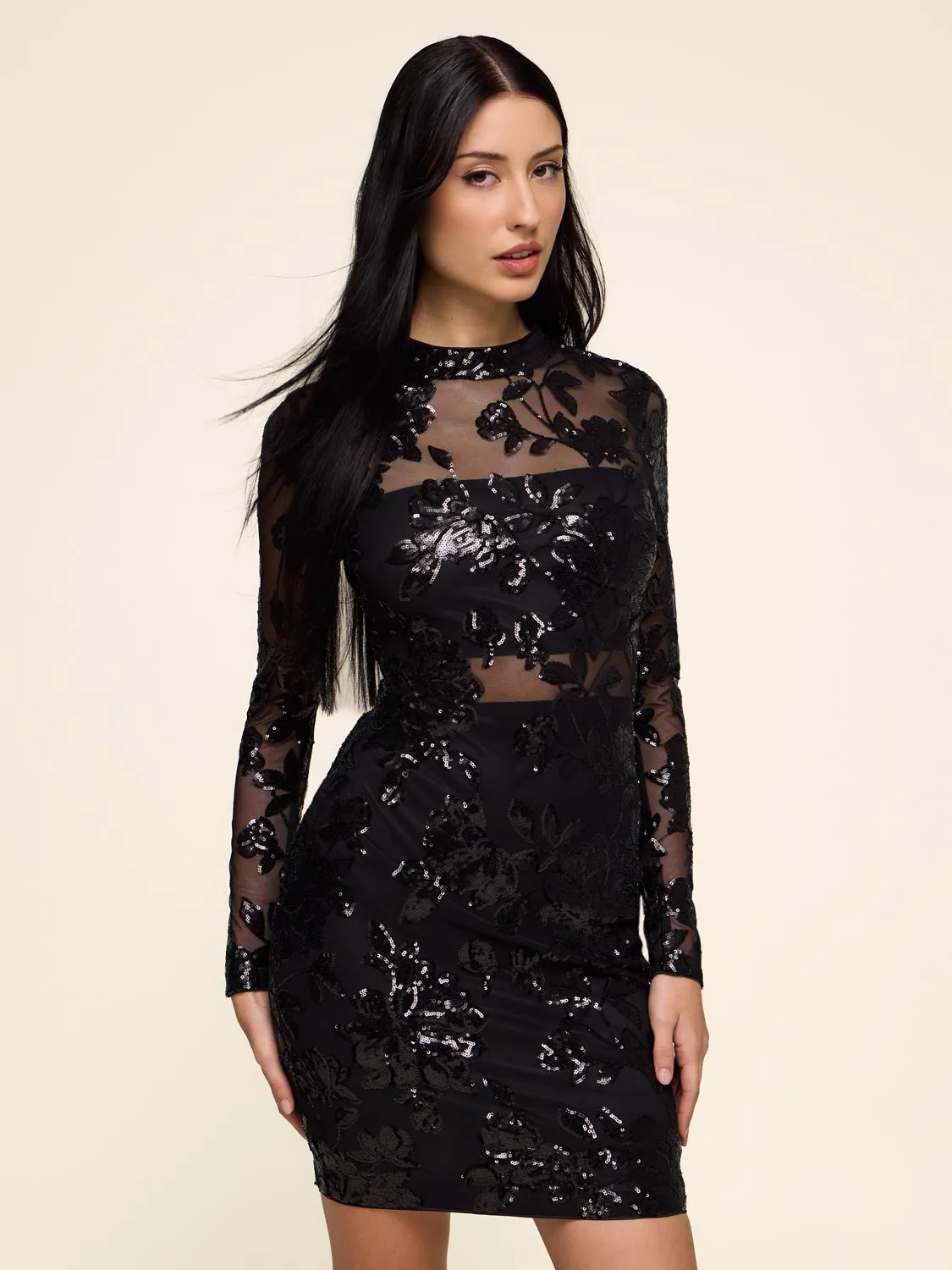 Floral Sequin Mini Dress sold by Suzy Shier product image thumbnail 2