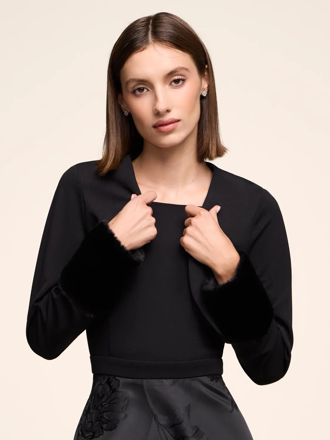 Bolero With Faux-Fur Cuffs sold by Suzy Shier product image thumbnail 3