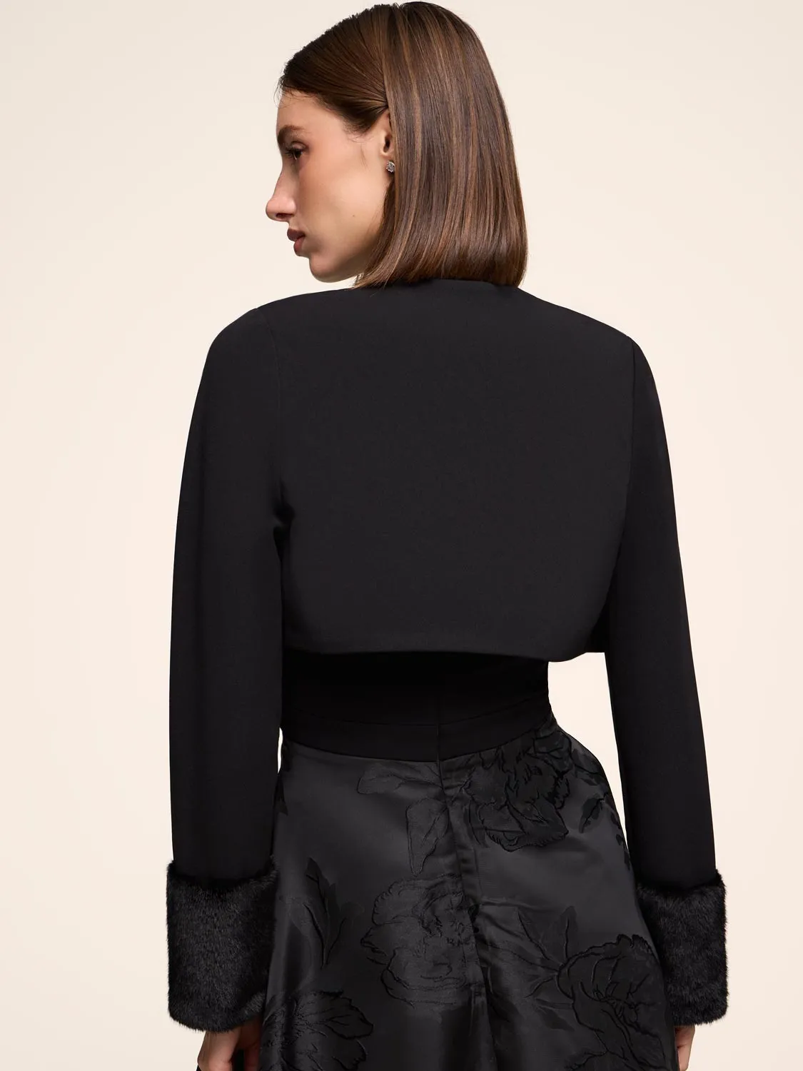 Bolero With Faux-Fur Cuffs sold by Suzy Shier product image thumbnail 4