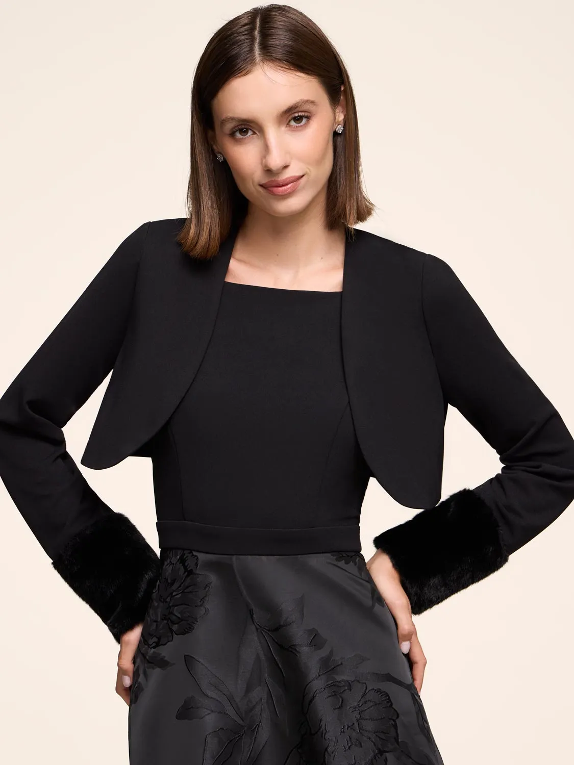 Bolero With Faux-Fur Cuffs sold by Suzy Shier