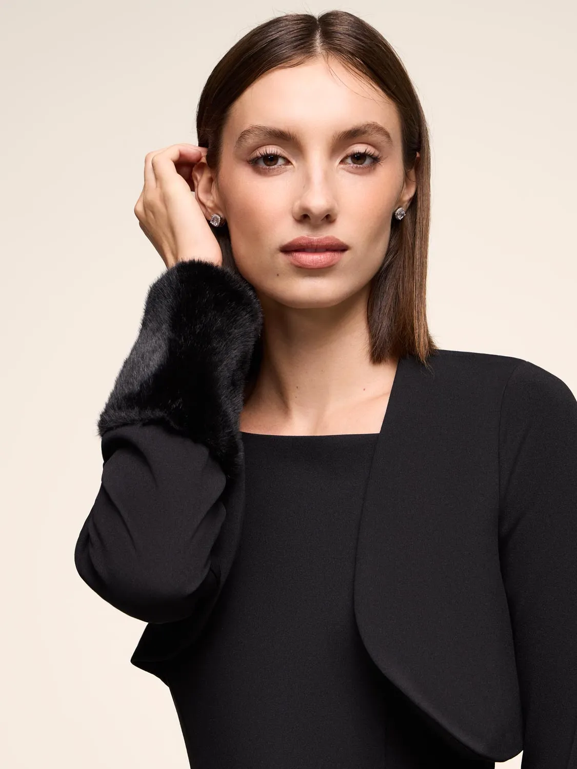 Bolero With Faux-Fur Cuffs sold by Suzy Shier product image thumbnail 2