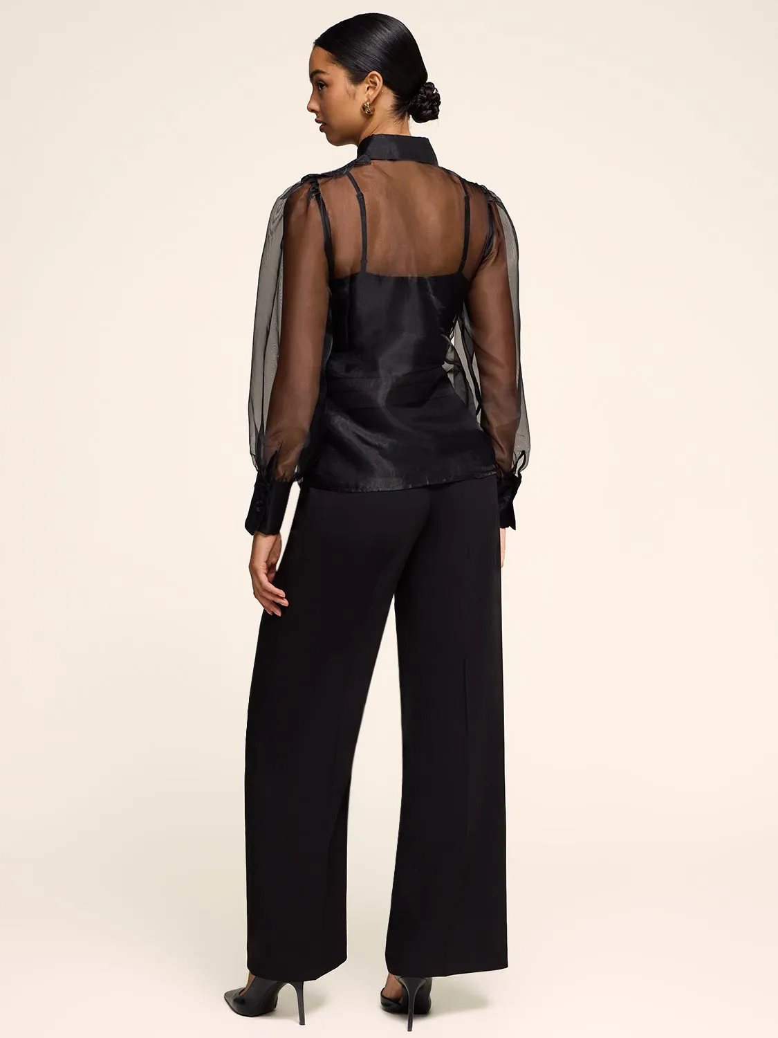 Organza Blouse With Floral Appliqué sold by Suzy Shier product image thumbnail 4
