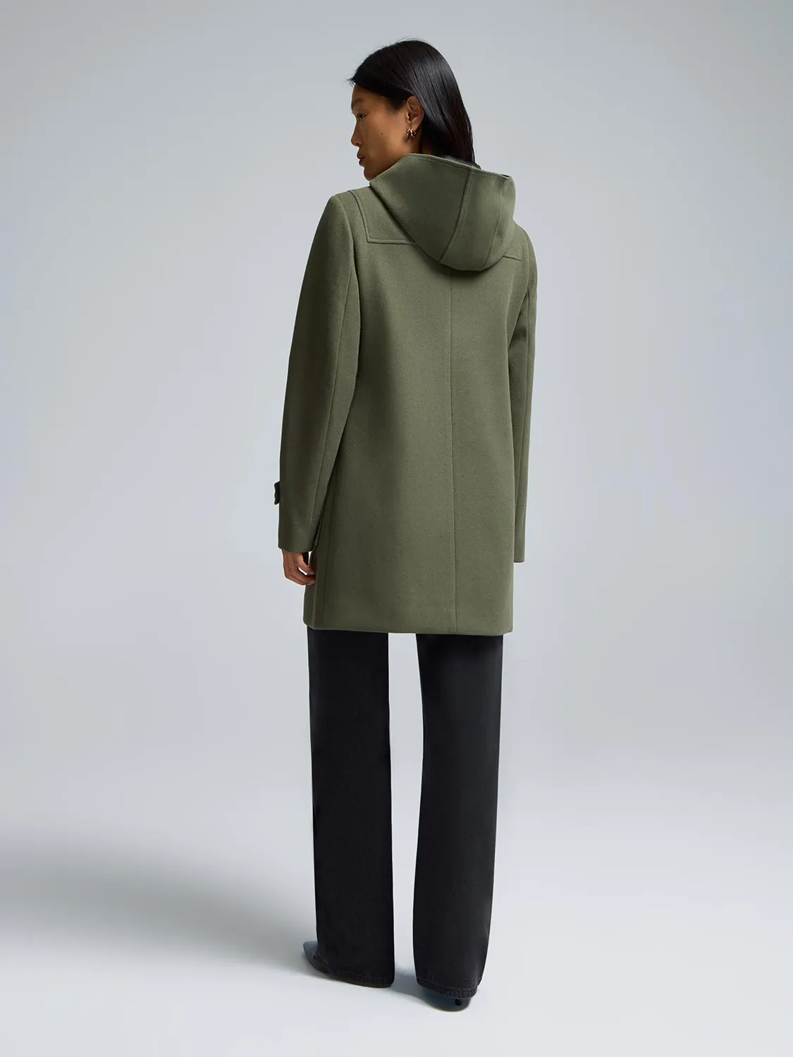 Hooded Faux Wool Trench Coat sold by Suzy Shier product image thumbnail 5