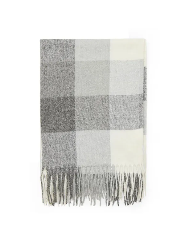 Soft Brushed Checkered Scarf sold by Suzy Shier