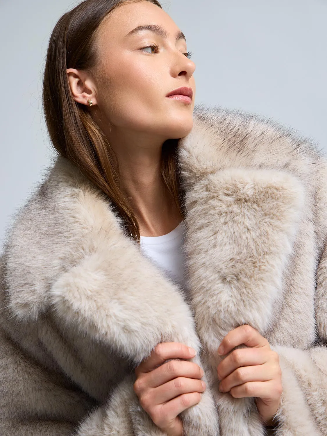 Short Faux Fur Jacket sold by Suzy Shier product image thumbnail 4