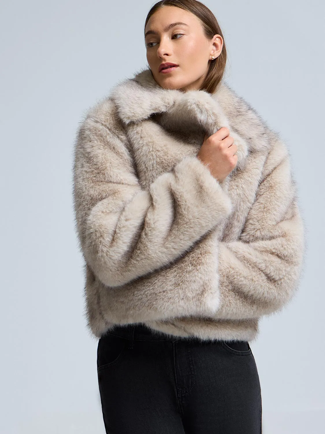 Short Faux Fur Jacket sold by Suzy Shier product image thumbnail 5