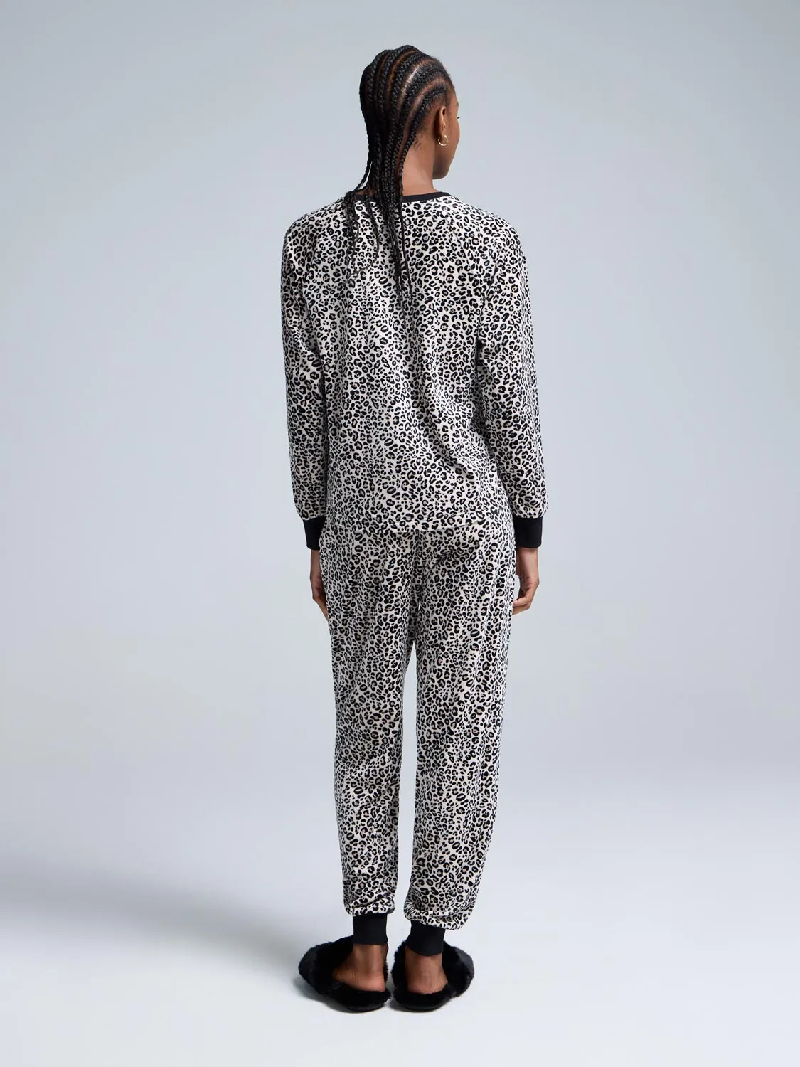 Animal Print Velour Pajama Set sold by Suzy Shier product image thumbnail 5