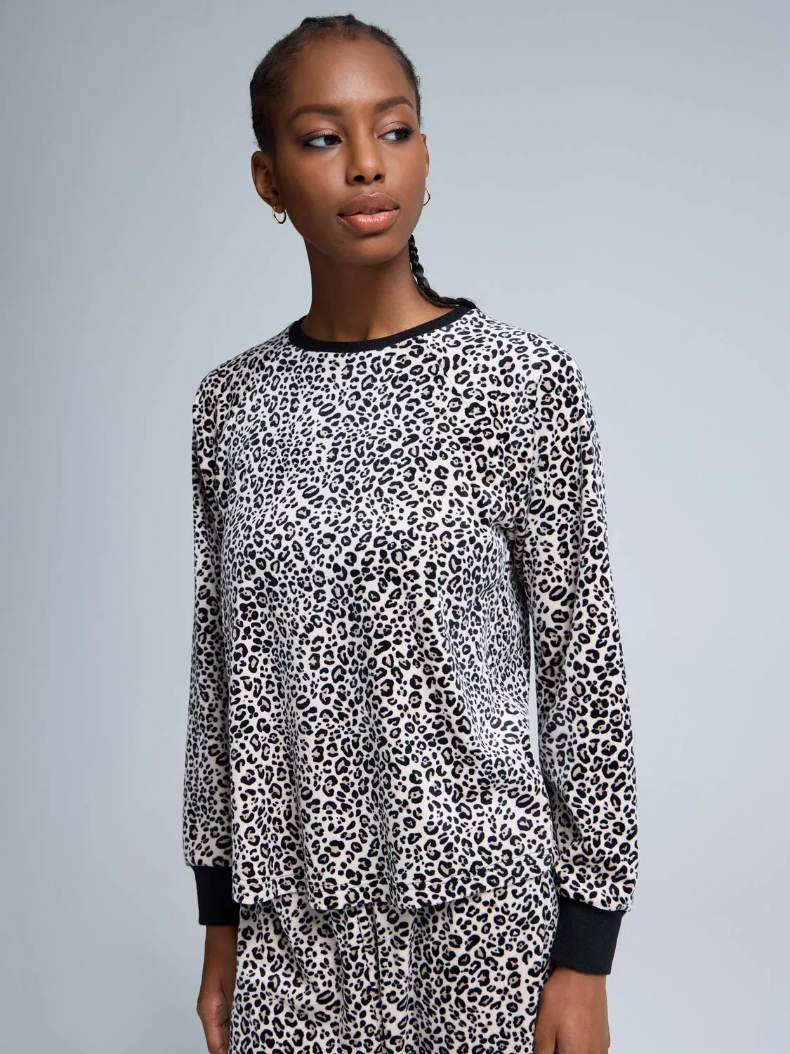 Animal Print Velour Pajama Set sold by Suzy Shier product image thumbnail 3