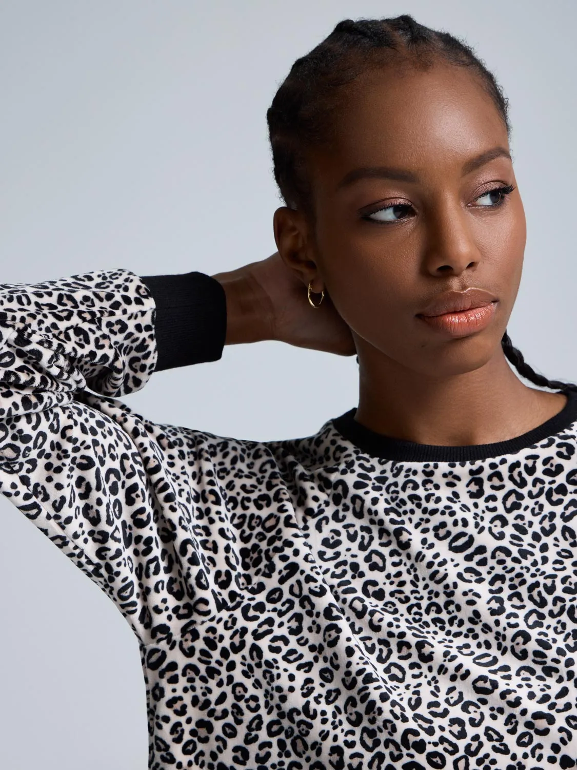 Animal Print Velour Pajama Set sold by Suzy Shier product image thumbnail 4