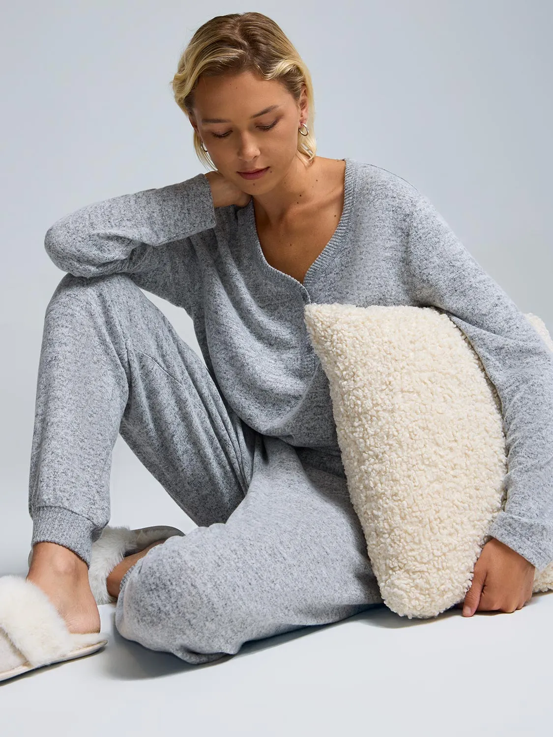 Henley Pajama Set sold by Suzy Shier