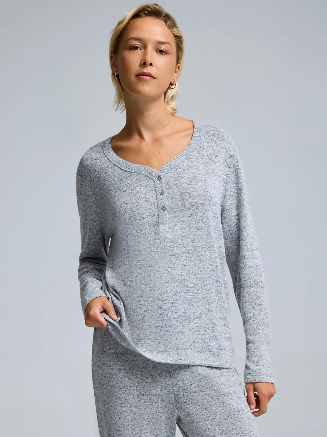 Henley Pajama Set sold by Suzy Shier product image thumbnail 3