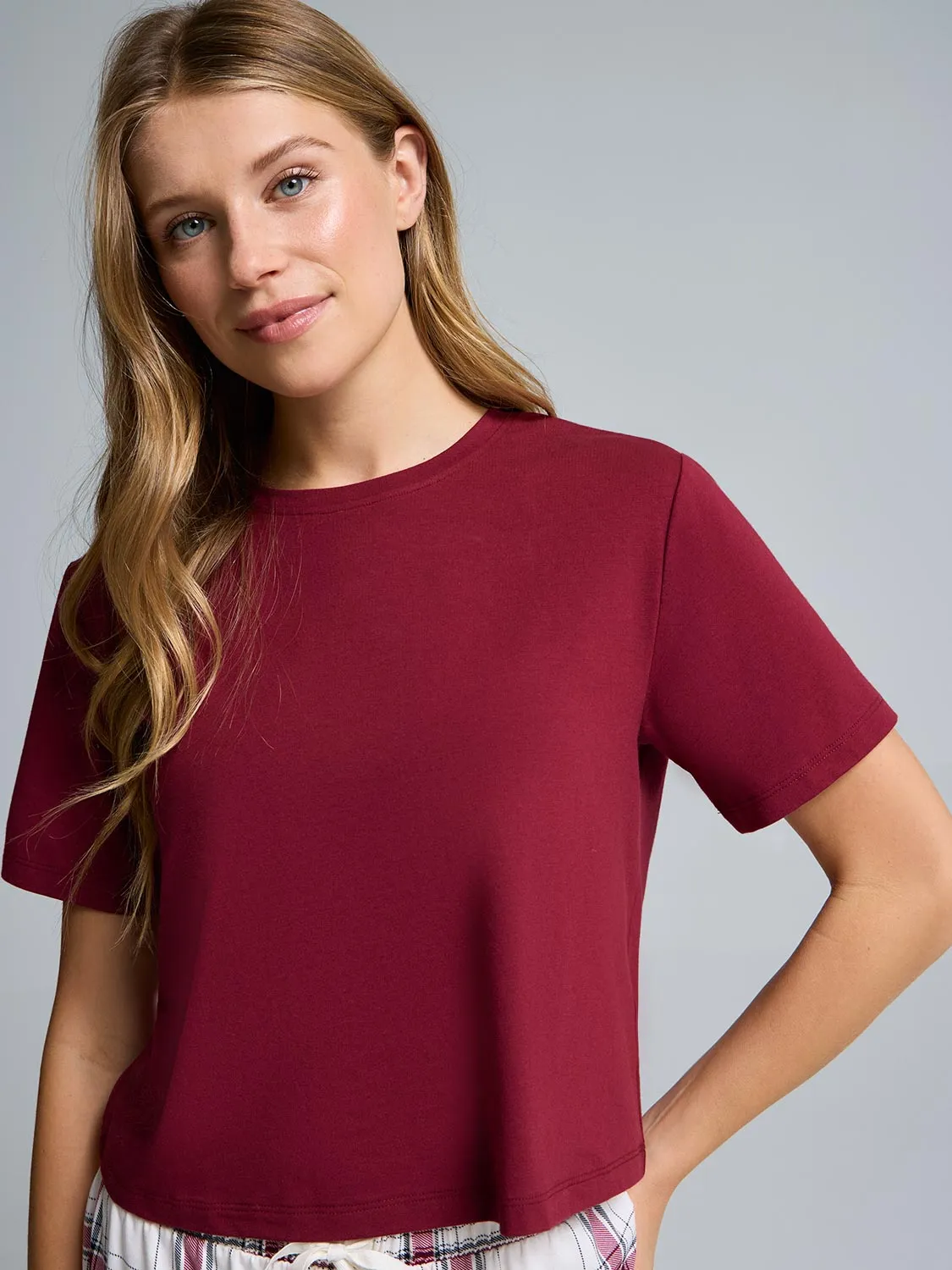 Plaid Print Short Pajama Set sold by Suzy Shier product image thumbnail 2