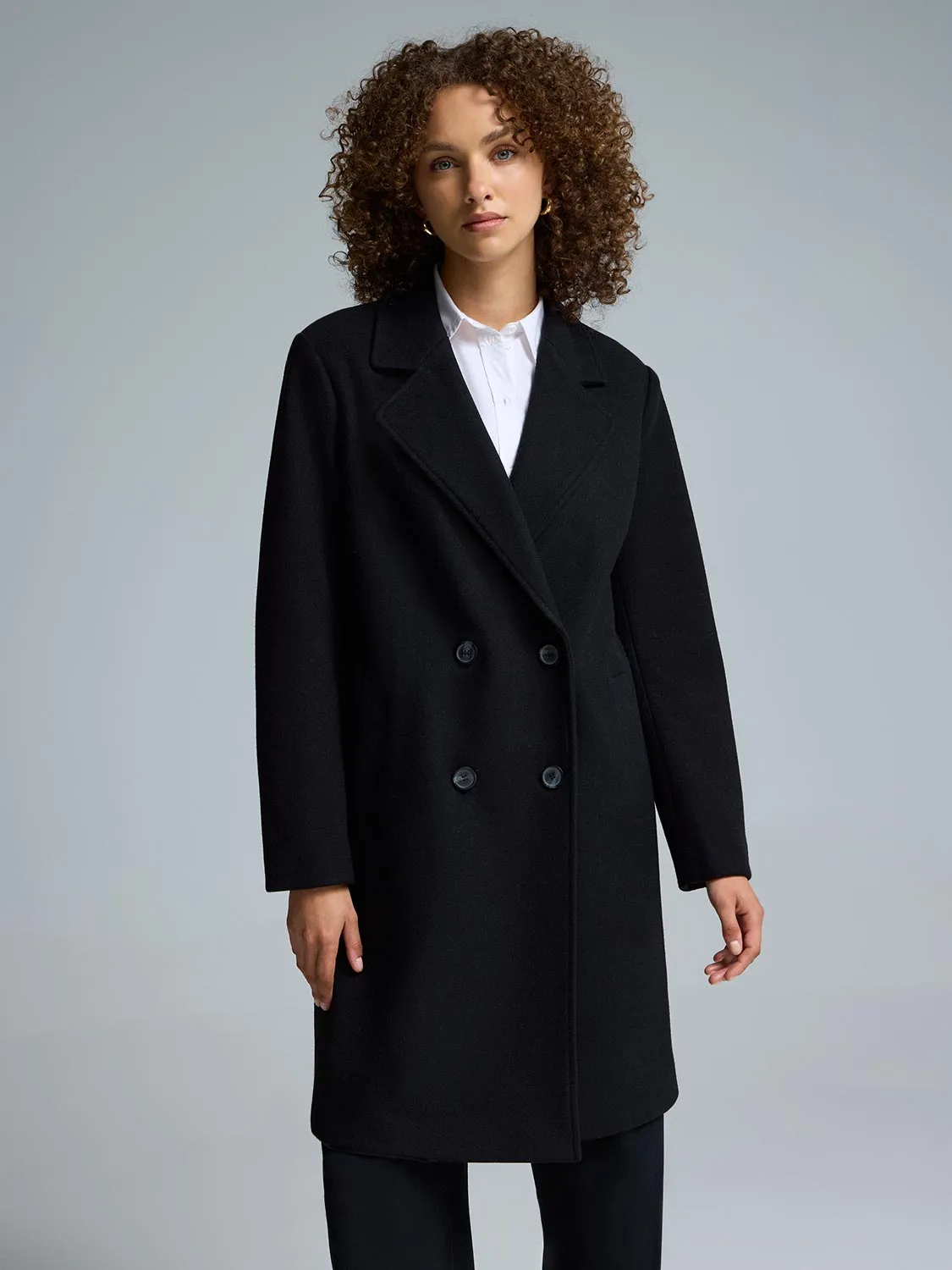 Double-Breasted Mid-Length Coat sold by Suzy Shier product image thumbnail 2