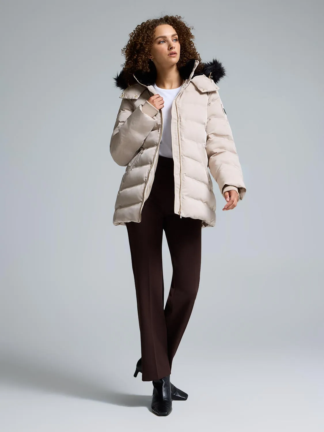 Faux Fur Hood Puffer Jacket sold by Suzy Shier product image thumbnail 5
