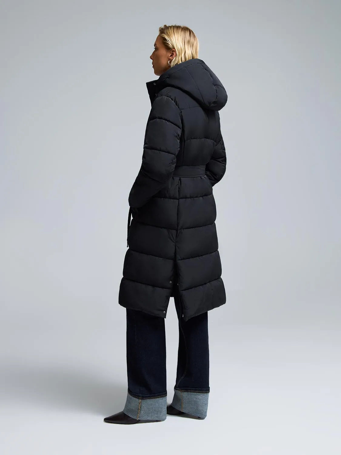 Belted Long Puffer sold by Suzy Shier product image thumbnail 4