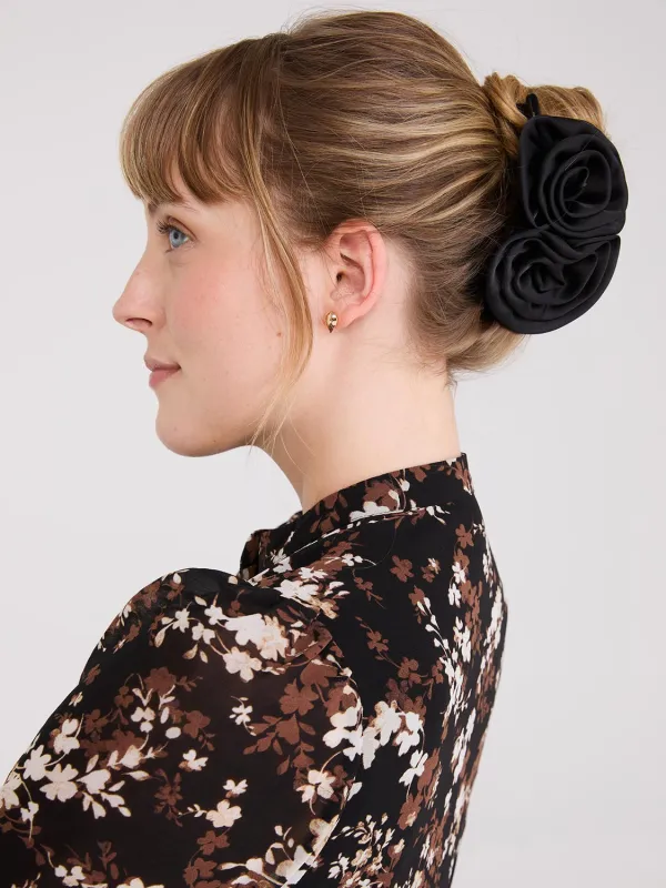 Satin Rose Hair Clip sold by Suzy Shier