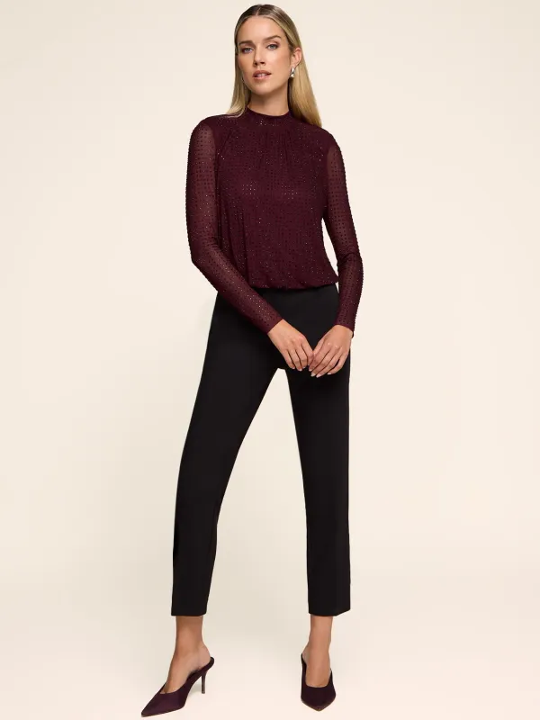 Mesh & Rhinestone Top sold by Suzy Shier