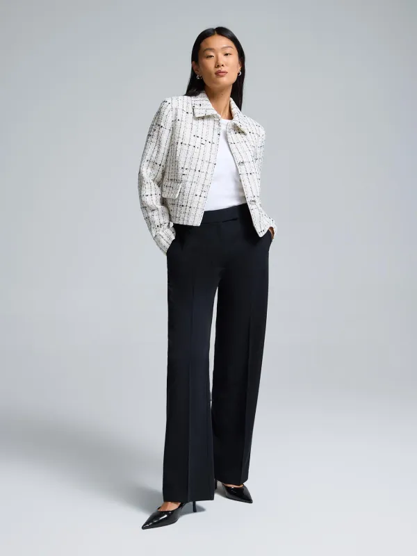 Collared Cropped Boucle Blazer sold by Suzy Shier
