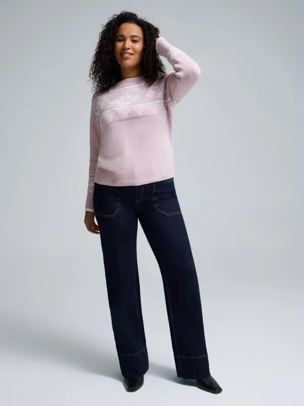 Fair Isle Mock Neck Chenille Sweater sold by Suzy Shier