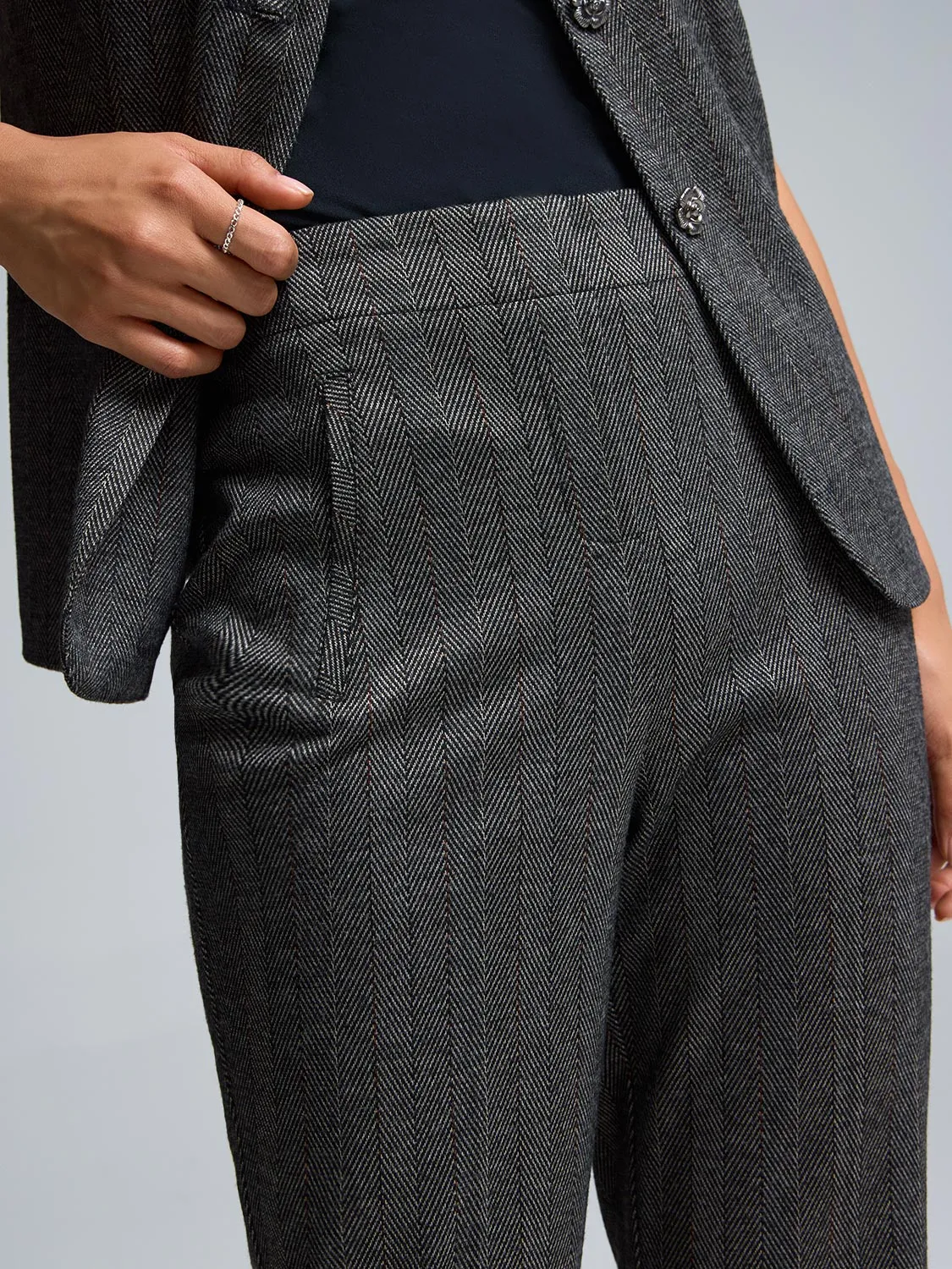 Striped Jacquard Flare Leg Pants sold by Suzy Shier product image thumbnail 3