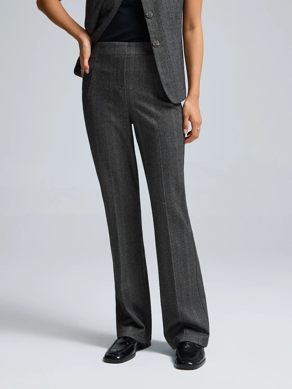 Striped Jacquard Flare Leg Pants sold by Suzy Shier product image thumbnail 4