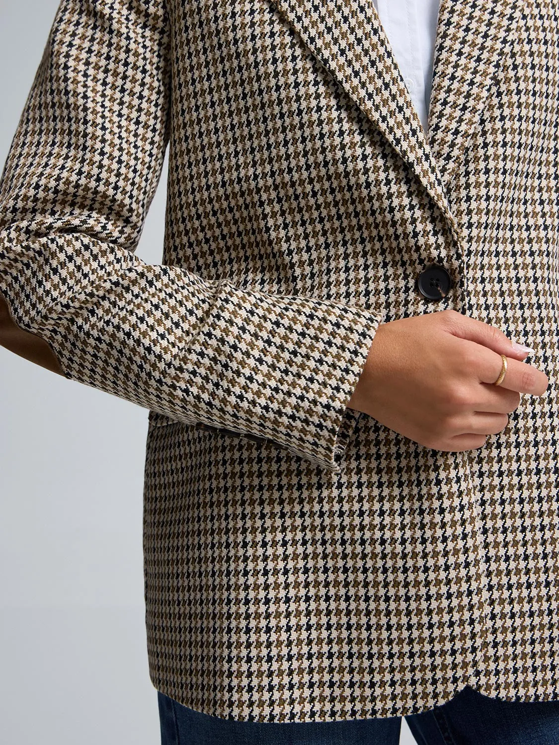 Faux Suede Elbow Patch Blazer sold by Suzy Shier product image thumbnail 2