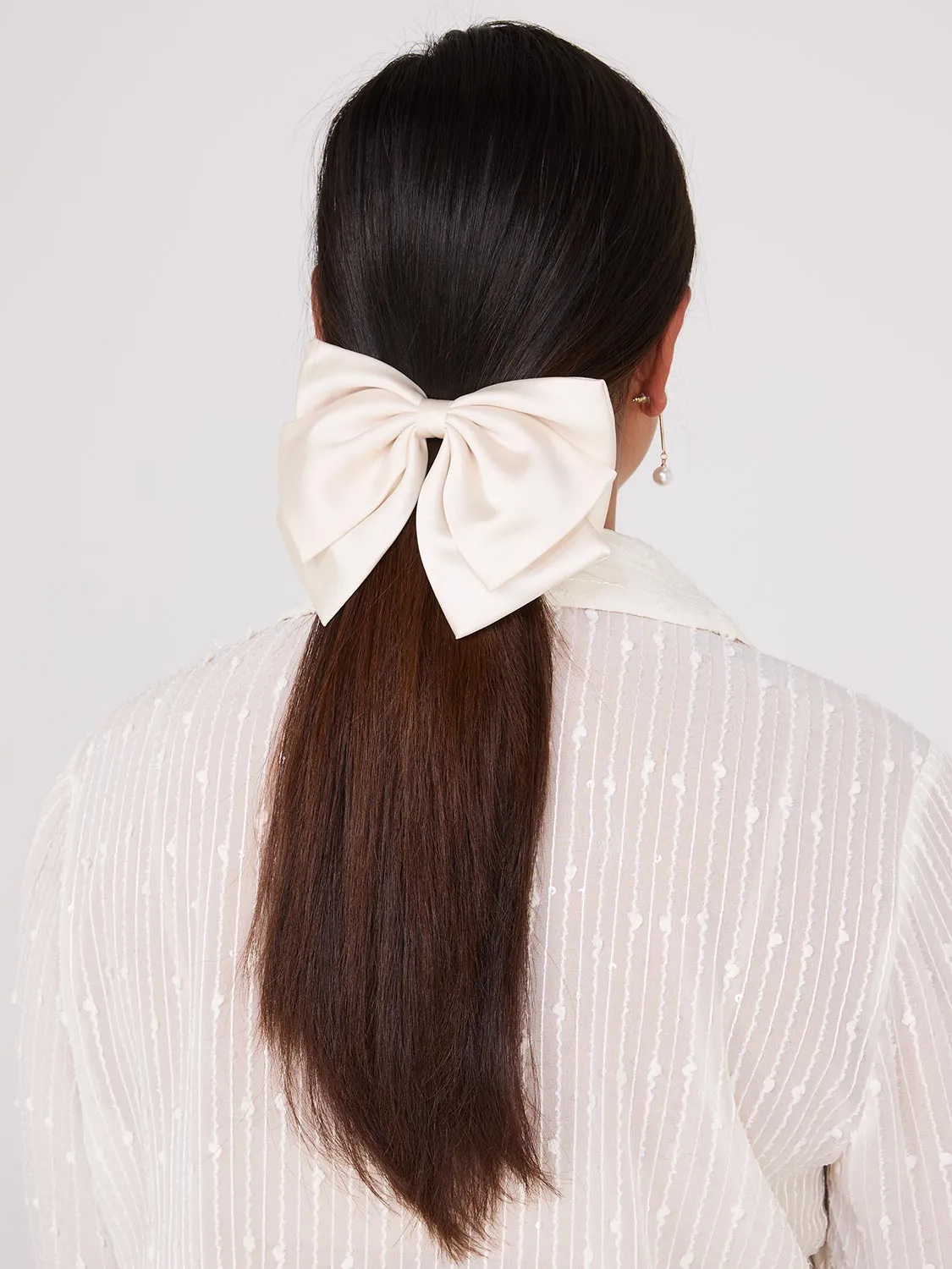 Satin Bow Hair Clip sold by Suzy Shier