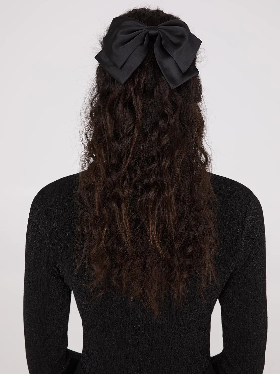 Satin Bow Hair Clip sold by Suzy Shier product image thumbnail 3