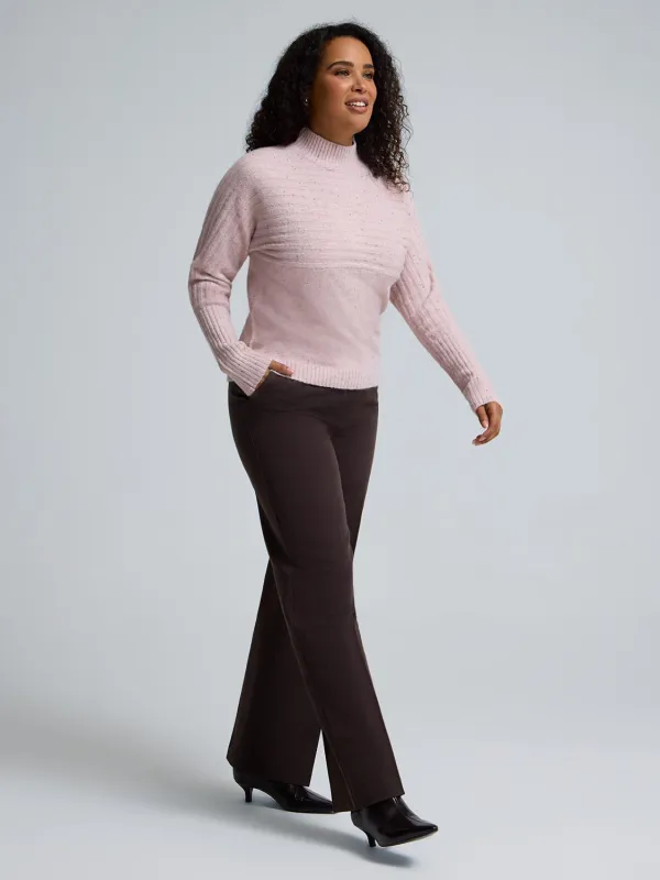 Mock Neck Dolman Sleeve Ribbed Sweater sold by Suzy Shier